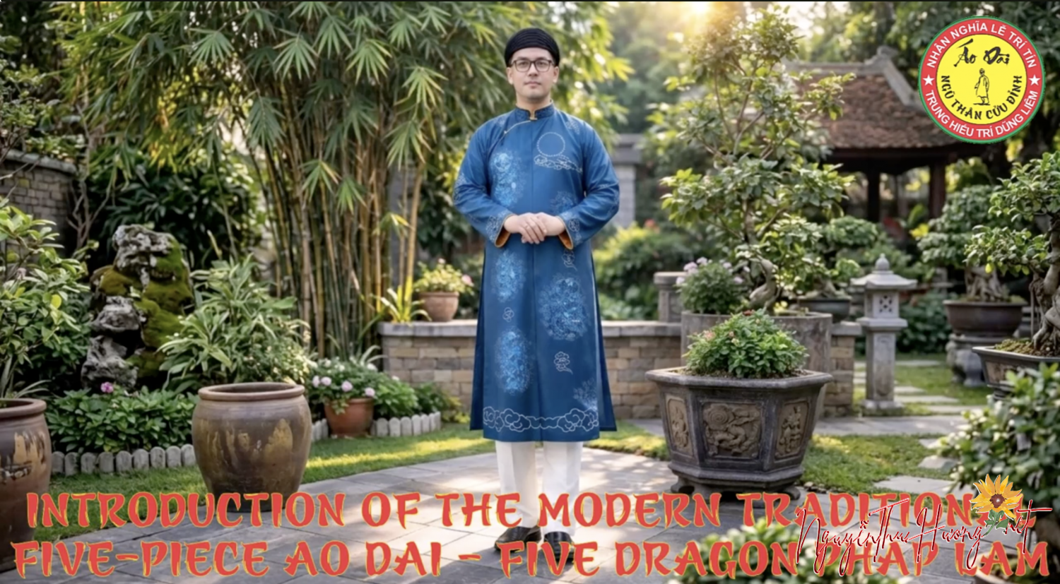 NGŨ PHONG PHÁP LAM (FIVE DRAGON AO DAI TRADITIONAL CUSTOM)